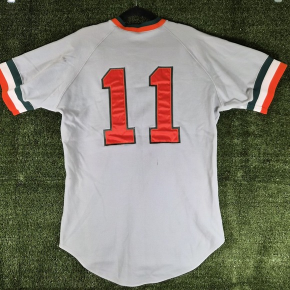 Vintage Russell Athletic Bearcats Baseball Jersey #11 Gray Made USA Men's 40... - Picture 2 of 11